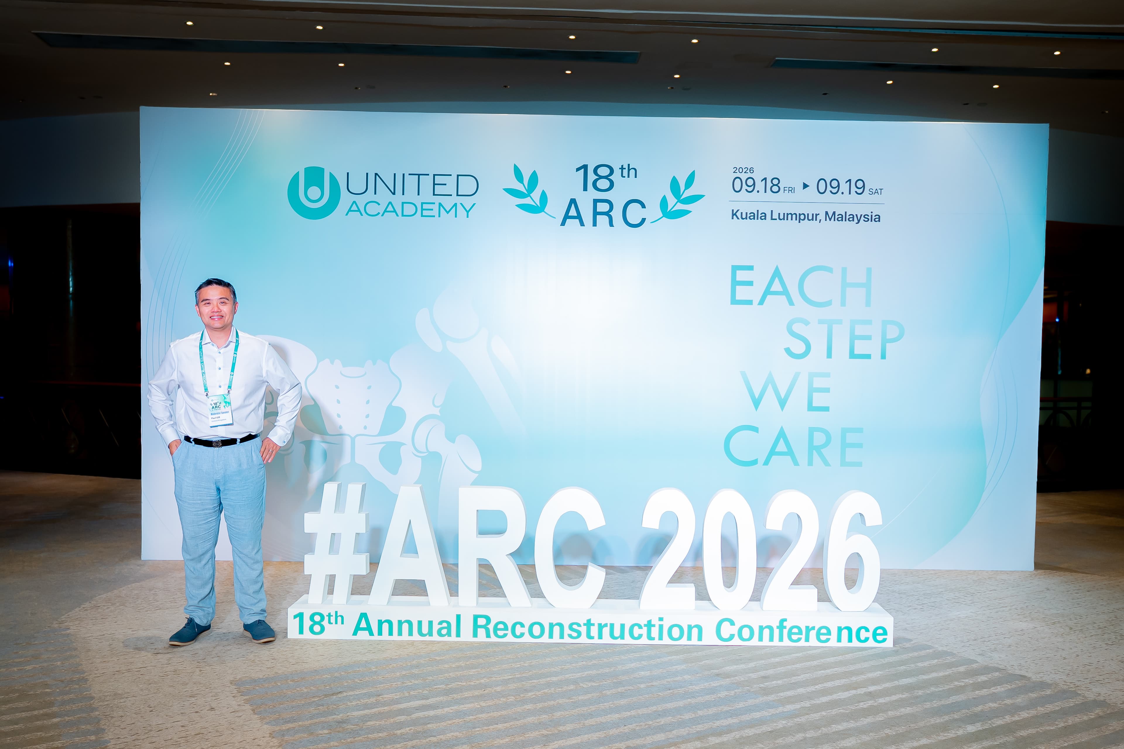 Professor Paul Lee at the #ARC 2026 welcome wall, 18th Annual Reconstruction Conference, Kuala Lumpur